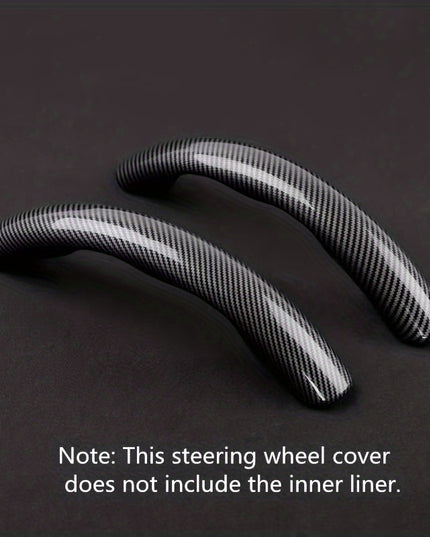 Upgrade Your Driving Experience With A Non-Slip Carbon Fiber Steering Wheel Cover!
