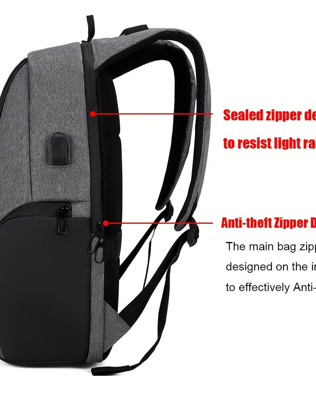 Men's Anti-theft Laptop Backpack, Travel Large Capacity Business Bag Shoulder Bag