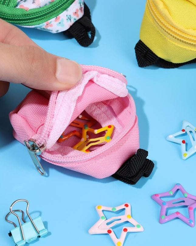 LABUBU Doll 30cm 1/6 BJD Doll Mini Bag Backpack, Mini Doll Bag Doll House Decoration, Toy Accessories for Gifts Halloween Christmas Gift