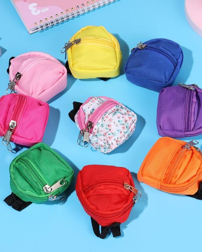 LABUBU Doll 30cm 1/6 BJD Doll Mini Bag Backpack, Mini Doll Bag Doll House Decoration, Toy Accessories for Gifts Halloween Christmas Gift