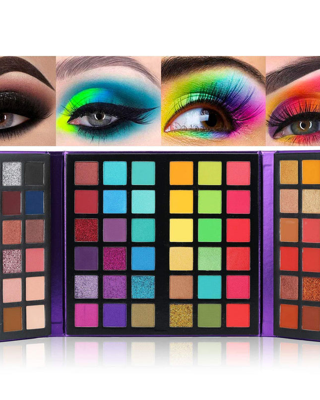 72 Color Eyeshadow Palette Color Board Shimmer Matte Nude Natural All In One, Carnival/Mardi Gras/Masquerade