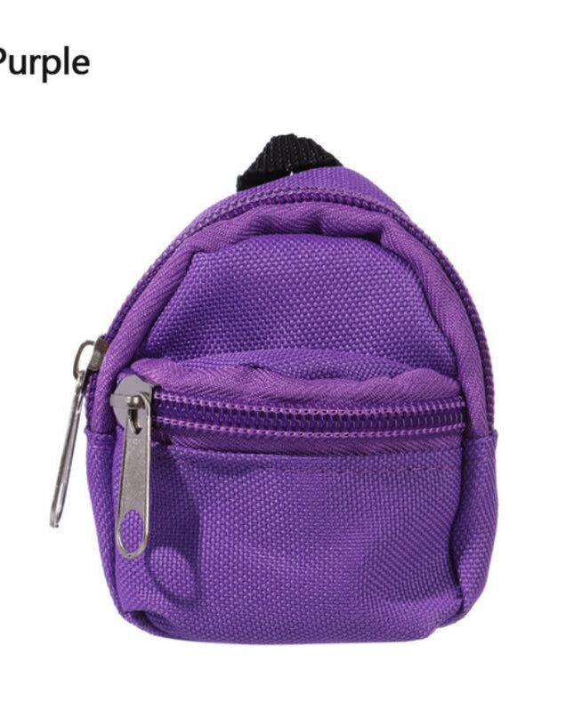 LABUBU Doll 30cm 1/6 BJD Doll Mini Bag Backpack, Mini Doll Bag Doll House Decoration, Toy Accessories for Gifts Halloween Christmas Gift