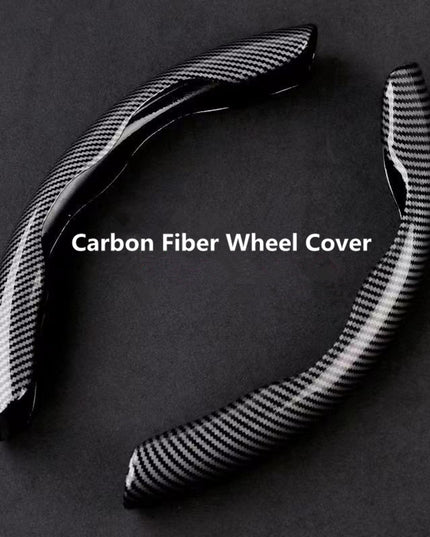 Upgrade Your Driving Experience With A Non-Slip Carbon Fiber Steering Wheel Cover!