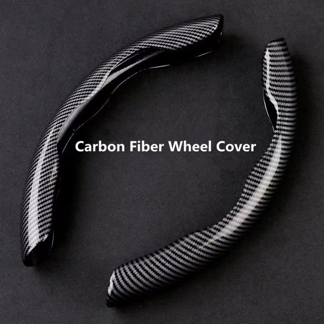 Upgrade Your Driving Experience With A Non-Slip Carbon Fiber Steering Wheel Cover!