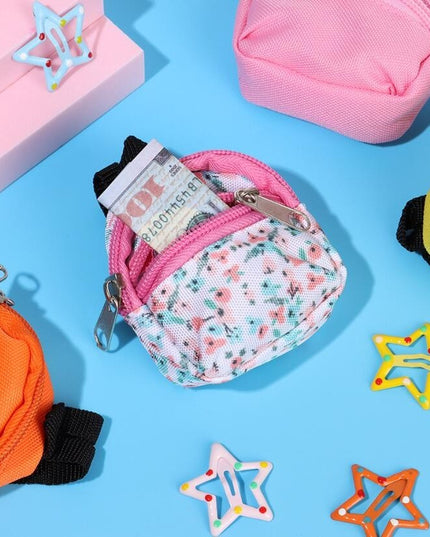 LABUBU Doll 30cm 1/6 BJD Doll Mini Bag Backpack, Mini Doll Bag Doll House Decoration, Toy Accessories for Gifts Halloween Christmas Gift