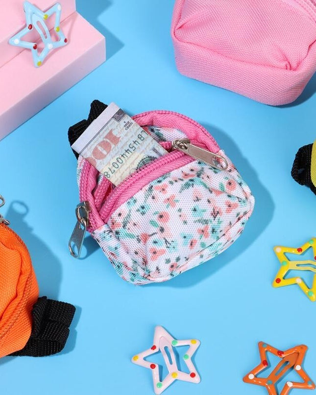 LABUBU Doll 30cm 1/6 BJD Doll Mini Bag Backpack, Mini Doll Bag Doll House Decoration, Toy Accessories for Gifts Halloween Christmas Gift