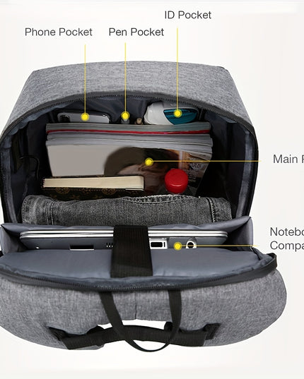 Men's Anti-theft Laptop Backpack, Travel Large Capacity Business Bag Shoulder Bag