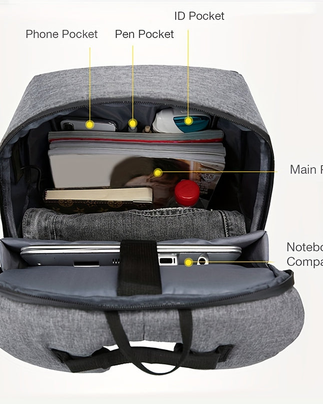 Men's Anti-theft Laptop Backpack, Travel Large Capacity Business Bag Shoulder Bag