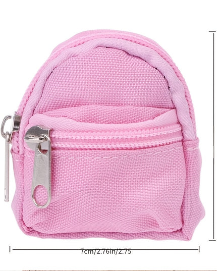 LABUBU Doll 30cm 1/6 BJD Doll Mini Bag Backpack, Mini Doll Bag Doll House Decoration, Toy Accessories for Gifts Halloween Christmas Gift