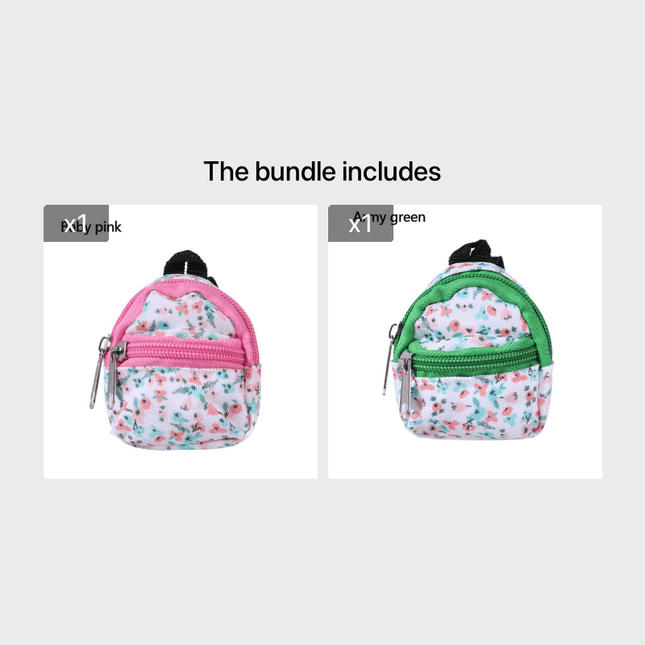 LABUBU Doll 30cm 1/6 BJD Doll Mini Bag Backpack, Mini Doll Bag Doll House Decoration, Toy Accessories for Gifts Halloween Christmas Gift