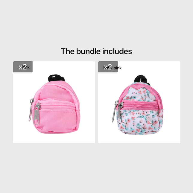 LABUBU Doll 30cm 1/6 BJD Doll Mini Bag Backpack, Mini Doll Bag Doll House Decoration, Toy Accessories for Gifts Halloween Christmas Gift