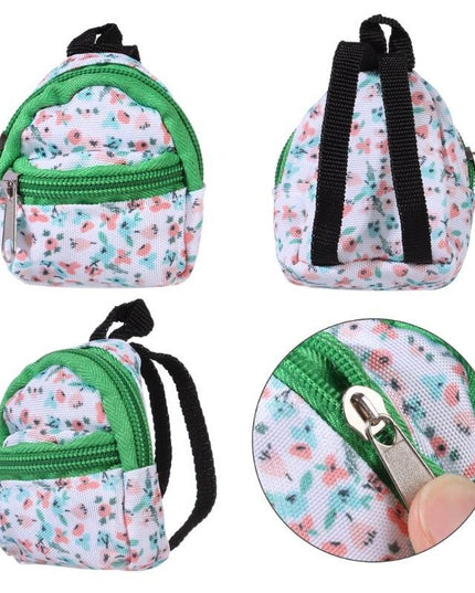 LABUBU Doll 30cm 1/6 BJD Doll Mini Bag Backpack, Mini Doll Bag Doll House Decoration, Toy Accessories for Gifts Halloween Christmas Gift