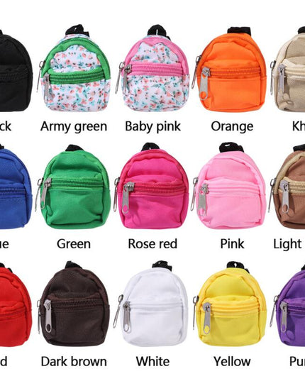 LABUBU Doll 30cm 1/6 BJD Doll Mini Bag Backpack, Mini Doll Bag Doll House Decoration, Toy Accessories for Gifts Halloween Christmas Gift