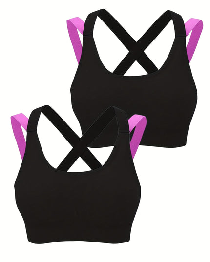 Comfortable and Supportive Seamless Mesh Cross Back Sport Bra for Yoga, Running, and Fitness - Breathable & Moisture-Wicking - For Women - Ideal for High-Impact Activities - Great Gift for Fitness Enthusiasts