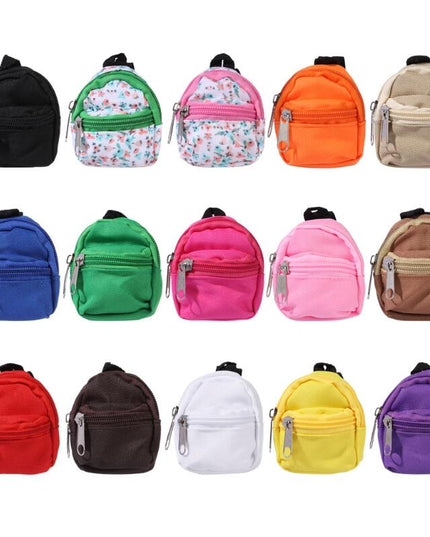 LABUBU Doll 30cm 1/6 BJD Doll Mini Bag Backpack, Mini Doll Bag Doll House Decoration, Toy Accessories for Gifts Halloween Christmas Gift