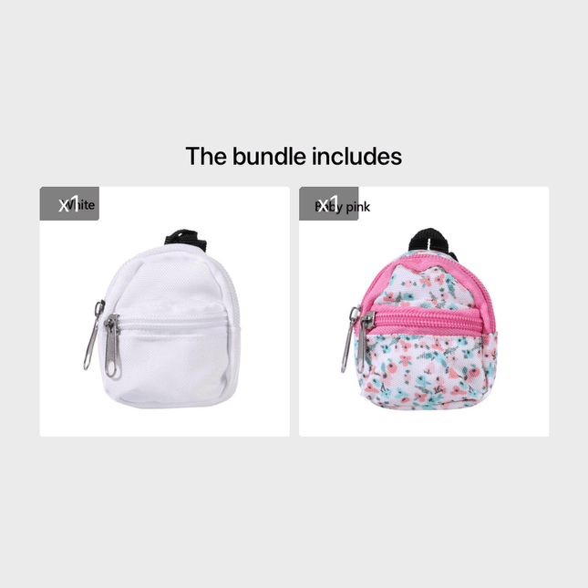 LABUBU Doll 30cm 1/6 BJD Doll Mini Bag Backpack, Mini Doll Bag Doll House Decoration, Toy Accessories for Gifts Halloween Christmas Gift