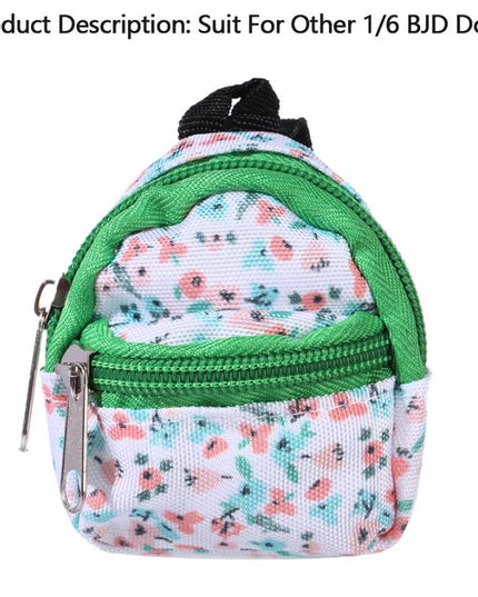 LABUBU Doll 30cm 1/6 BJD Doll Mini Bag Backpack, Mini Doll Bag Doll House Decoration, Toy Accessories for Gifts Halloween Christmas Gift