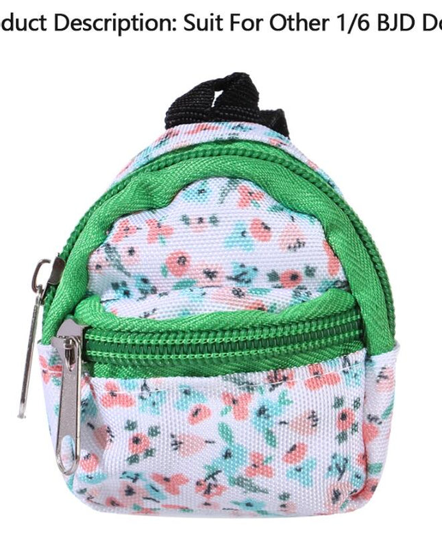 LABUBU Doll 30cm 1/6 BJD Doll Mini Bag Backpack, Mini Doll Bag Doll House Decoration, Toy Accessories for Gifts Halloween Christmas Gift