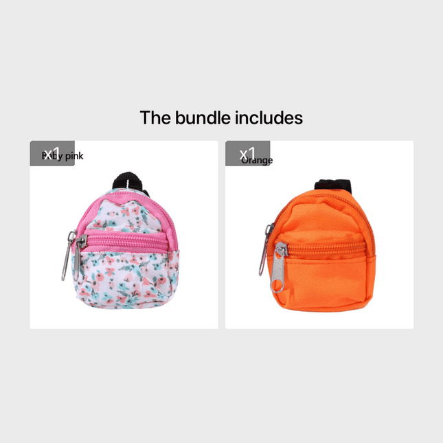 LABUBU Doll 30cm 1/6 BJD Doll Mini Bag Backpack, Mini Doll Bag Doll House Decoration, Toy Accessories for Gifts Halloween Christmas Gift