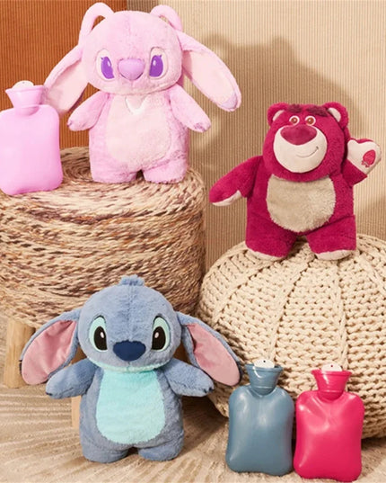 Anime Hobby Stitch Winter Extra Large Plush Hot Water Bottle Women's Home Water Filling Hand Warmer Gift for Girlfriend