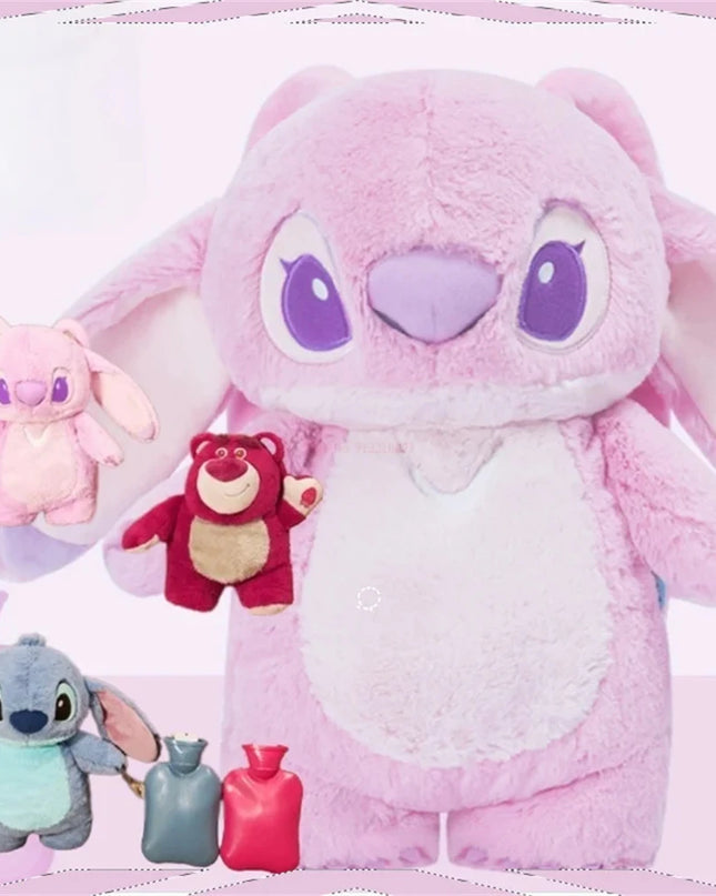 Anime Hobby Stitch Winter Extra Large Plush Hot Water Bottle Women's Home Water Filling Hand Warmer Gift for Girlfriend