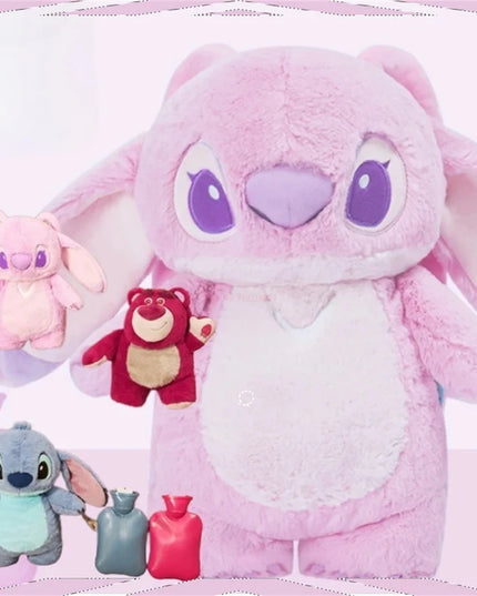 Anime Hobby Stitch Winter Extra Large Plush Hot Water Bottle Women's Home Water Filling Hand Warmer Gift for Girlfriend