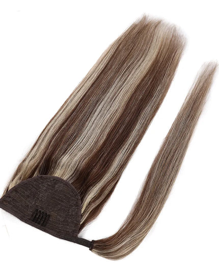 BHF Ponytail Human Hair Remy Straight European Ponytail Hairstyles 100g 100% Natural Hair Horse Tail Clip in Extensions