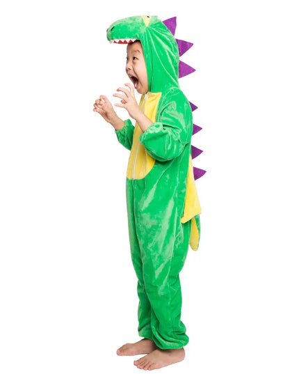Kids Child Animal Dinosaur Dragon Costume Cosplay Jumpsuit for Boys Girls Halloween Party Mardi Gras Fancy Dress Headgear