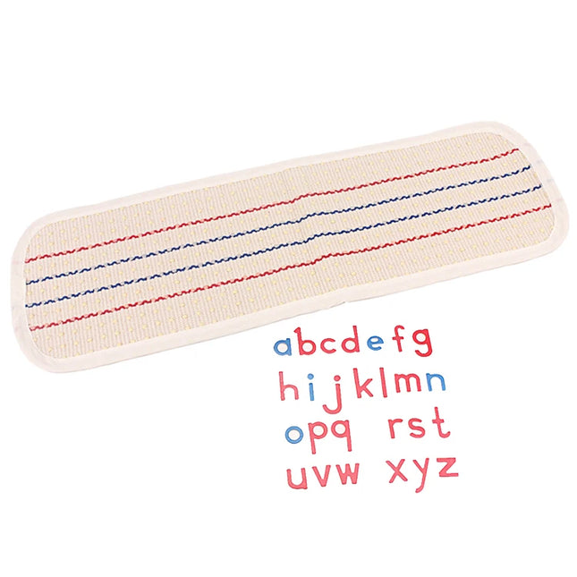 Montessori English Uppercase & Lowercase Letters Mat Cotton Blanket Mat for Movable Alphabets Montessori Language Learning Tool