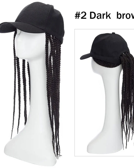 Snoilite synthetic long wavy baseball cap with hair extension hair integrate cap hat for women girl daily hair style wig