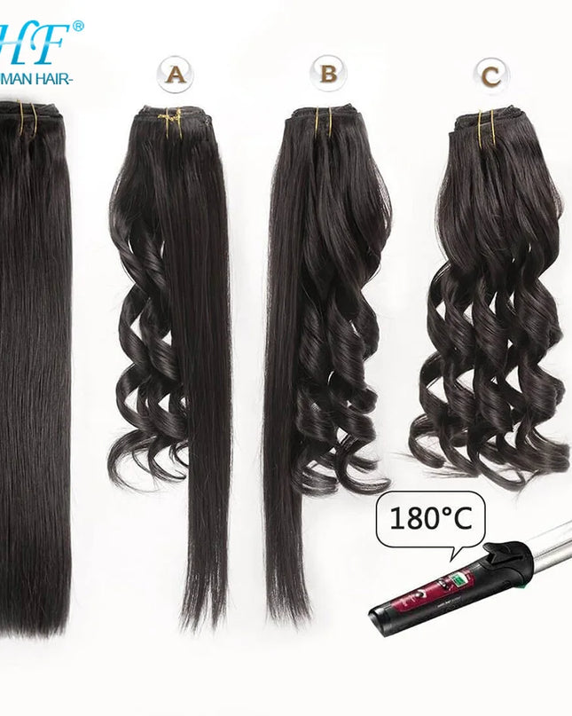 BHF Ponytail Human Hair Remy Straight European Ponytail Hairstyles 100g 100% Natural Hair Horse Tail Clip in Extensions
