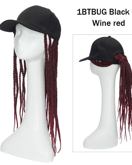 Snoilite synthetic long wavy baseball cap with hair extension hair integrate cap hat for women girl daily hair style wig