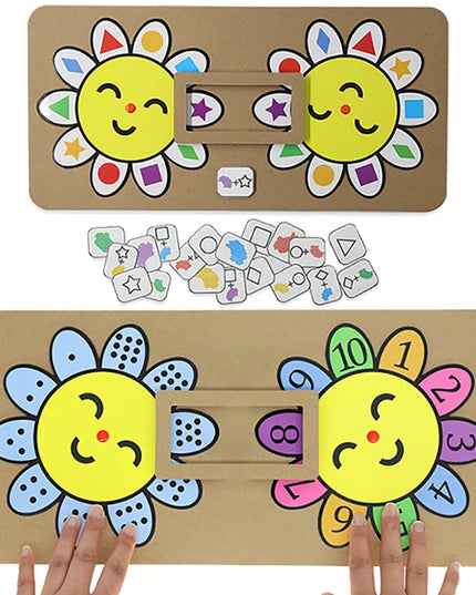 Montessori Didactic Material DIY Math Toy Color Shape Puzzle Matching Game Children Early Educational Learning Toy Teaching Aids