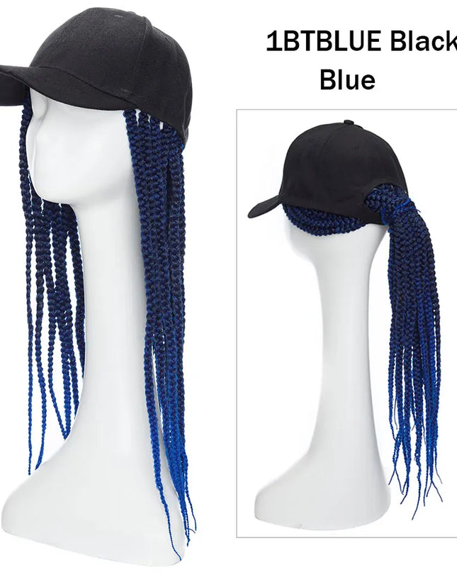 Snoilite synthetic long wavy baseball cap with hair extension hair integrate cap hat for women girl daily hair style wig