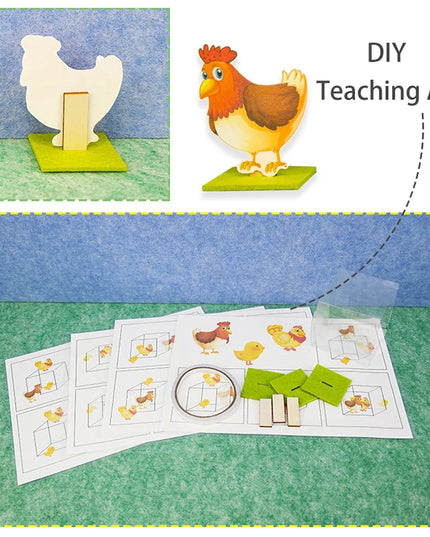 Montessori Didactic Material DIY Math Toy Color Shape Puzzle Matching Game Children Early Educational Learning Toy Teaching Aids
