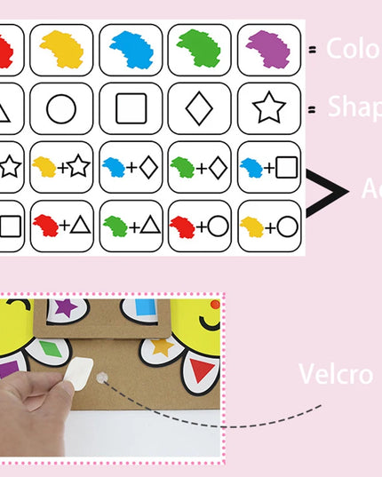 Montessori Didactic Material DIY Math Toy Color Shape Puzzle Matching Game Children Early Educational Learning Toy Teaching Aids
