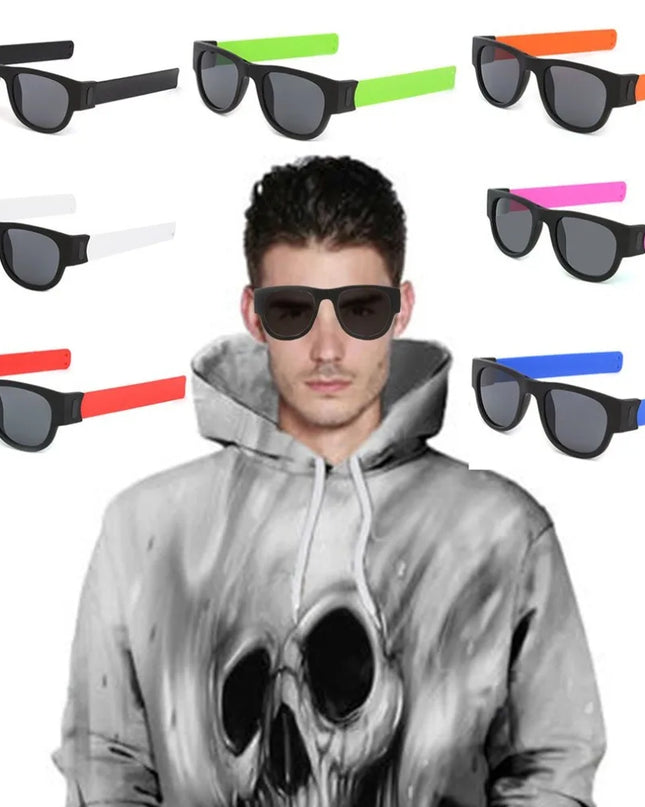 New Folding Snap Ring Riding Sunglasses Sunglasses Sunglasses for Men Sunglasses Folding Bracelet SunGlasses UV400