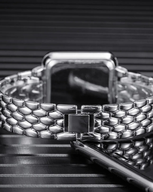 Women's Watches Famous Luxury Brand Women Digital Watch Fashion Rhinestone Stainless Steel Quartz Ladies Wristwatches Wathes