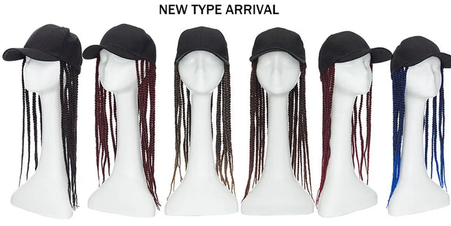 Snoilite synthetic long wavy baseball cap with hair extension hair integrate cap hat for women girl daily hair style wig