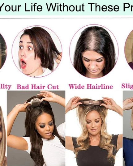 6x6 inch Human Hair Silk Topper With 2CM PU Around Virgin Human Hair Topper Straight For Women