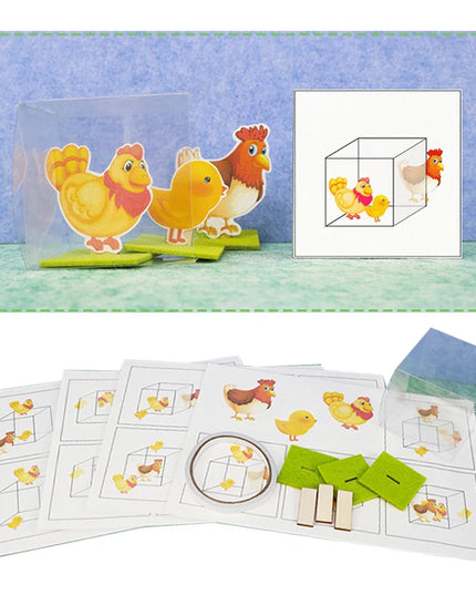 Montessori Didactic Material DIY Math Toy Color Shape Puzzle Matching Game Children Early Educational Learning Toy Teaching Aids