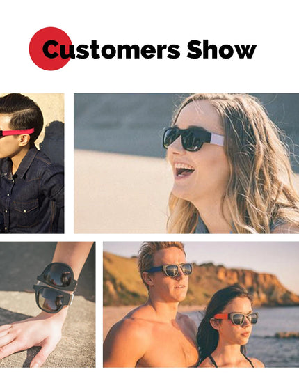 IENJOY Active Sunglasses Foldable Sunglasses Polarized Sunglasses for Men Sports Glasses Driving Cycling Sunglasses Polariod