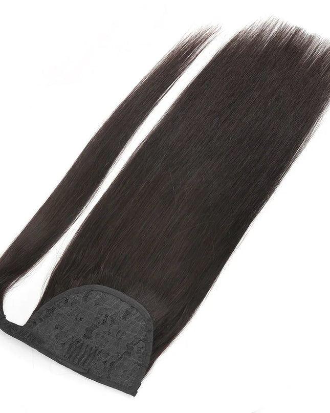 BHF Ponytail Human Hair Remy Straight European Ponytail Hairstyles 100g 100% Natural Hair Horse Tail Clip in Extensions