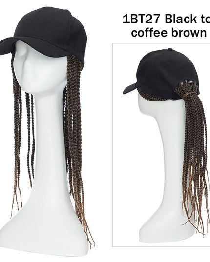 Snoilite synthetic long wavy baseball cap with hair extension hair integrate cap hat for women girl daily hair style wig