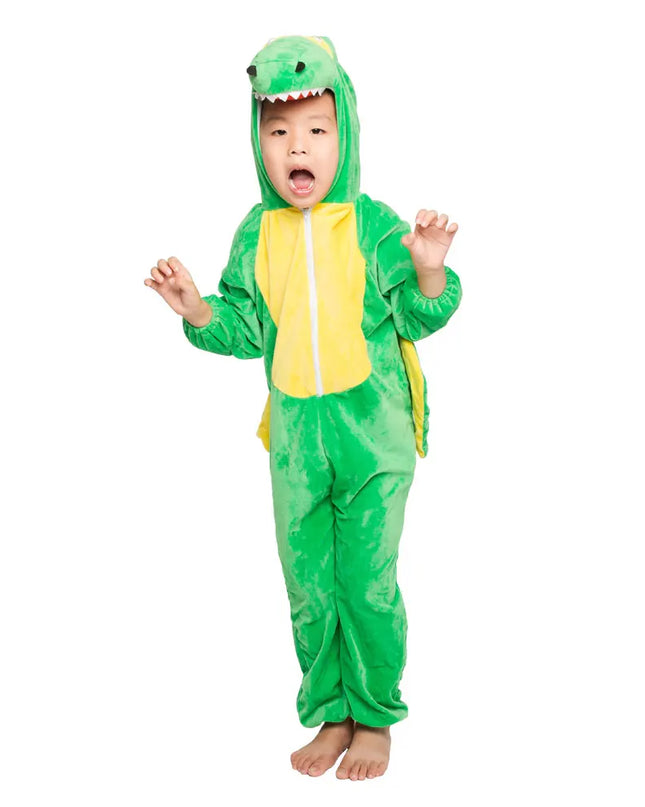 Kids Child Animal Dinosaur Dragon Costume Cosplay Jumpsuit for Boys Girls Halloween Party Mardi Gras Fancy Dress Headgear