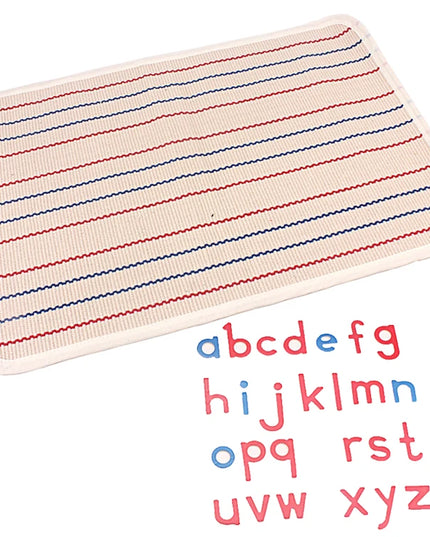 Montessori English Uppercase & Lowercase Letters Mat Cotton Blanket Mat for Movable Alphabets Montessori Language Learning Tool