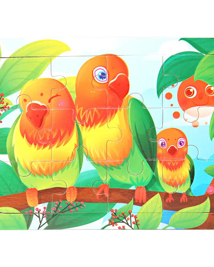 Montessori Wooden Toys for Children Cartoon Animal Jigsaw 3D Puzzle Board Game Educational Toys For Children Gifts