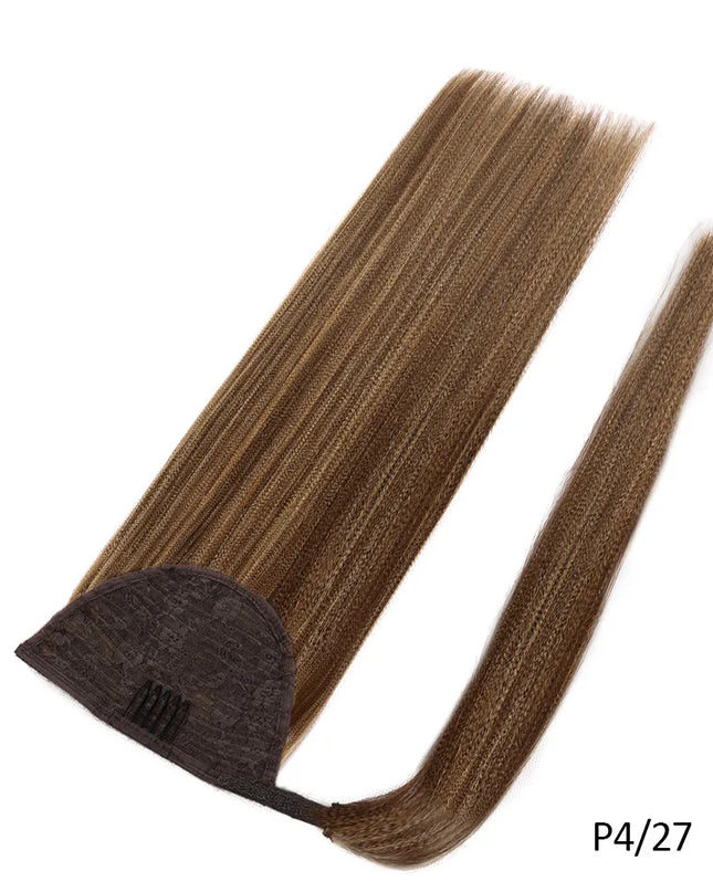 BHF Ponytail Human Hair Remy Straight European Ponytail Hairstyles 100g 100% Natural Hair Horse Tail Clip in Extensions