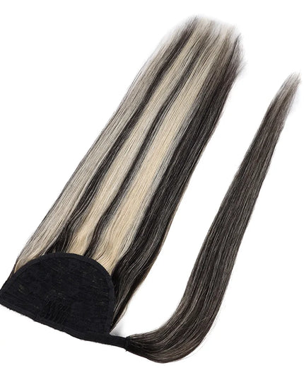 BHF Ponytail Human Hair Remy Straight European Ponytail Hairstyles 100g 100% Natural Hair Horse Tail Clip in Extensions
