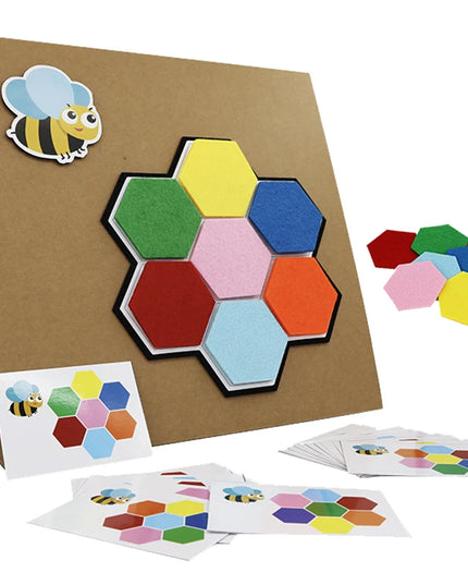 Montessori Didactic Material DIY Math Toy Color Shape Puzzle Matching Game Children Early Educational Learning Toy Teaching Aids